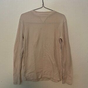 Standard/Cloth Cream Waffle Knit Long Sleeve
